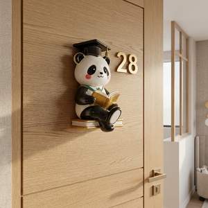 Linda Escultura de Panda 3D de Fibra de Vidrio para Colgar en la Pared, Letrero Decorativo de Panda para Graduación, Decoración para Aula, Escuela Primaria, Centro de Capacitación - Product Image 4
