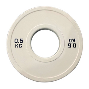 Barre de musculation en caoutchouc pleine masse avec gros trous colorés, poids pour haltères, musculation, squat, compétition de force - Product Image 3