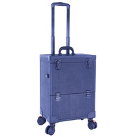 Chariot de maquillage en gros, étui à vernis à ongles, support de transport, organisateur, étui de voyage, outil de coiffeur, organisateur pour coiffeur