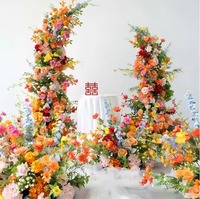 Arche de fleurs artificielles en soie faite à la main, vert armée, pour mariage, Saint-Valentin, fête des Mères