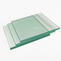 44.2 Verre Feuilleté clair 8.76mm PVB Double Couches En Verre 4 + 0.76 + 4mm Clair de Bâtiment En Verre de Sécurité usine