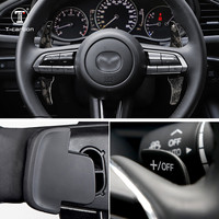 Pedal Pemindah Serat Karbon untuk Mazda 3 Pemanjangan Roda Kemudi Aksesori Interior Mobil Pemindah Dayung