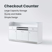 Comptoir de caisse en bois moderne et luxueux, anti-rayures, écologique, durable, pour hôtels et supermarchés