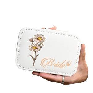 Top svendita 2025 in pelle Mini portagioie a maglia fiore 2 strati per Makeup Cosmic Case Bag - Product Image 6
