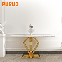 Létanches puuo — pieds métalliques de luxe en acier inoxydable, luxueux et modernes, avec miroir, idéal pour une chambre à coucher, une console en verre ou un couloir