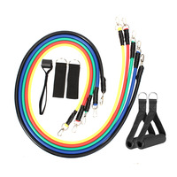 11 pièces 100 livres TPE corde élastique ensemble Fitness Tension costume pour chien Yoga et entraînement musculaire bandes d'exercice efficaces