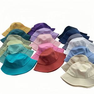Custom Embroidery Reversible Bucket <b>Hat</b>-Beach Fisherman Style Casual Cycling Solid Color Unisex Four Seasons High Quality - Product Image 1