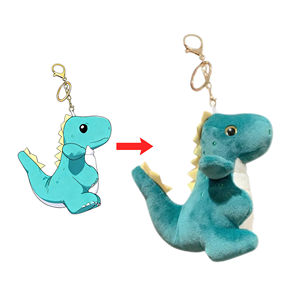 Ensemble de jouets en peluche de <span class=keywords><strong>dinosaure</strong></span> miniature personnalisable de haute qualité, en vrac, amusant, cadeau de vacances pour enfants, apaisant pour bébé, soulagement du stress - Product Image 1