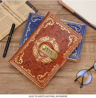 Carnet vintage A5 en cuir imprimé, motif floral gaufré pailleté, ligné, 100 feuilles, journal intime pour étudiants