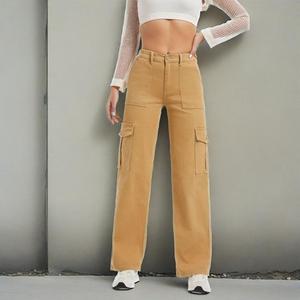 กางเกงยีนส์ทรงตรงเอวสูงสำหรับผู้หญิงสไตล์ลำลองสำหรับฤดูหนาวและฤดูใบไม้ร่วง - Product Image 1