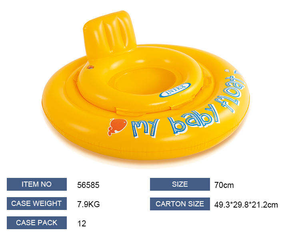 <span class=keywords><strong>Flotador</strong></span> <span class=keywords><strong>Intex</strong></span> My Baby Float de PVC Impermeable para Niños de 2 Años, 26 Pulgadas (70 cm) de Diámetro con Anillo de Estabilidad Interno Plegable - Product Image 6