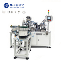 Machine d'assemblage de vannes d'entrée d'eau pour fabricants de robinets, conforme RoHS, avec contrôle de l'orientation du noyau de valve et test d'étanchéité