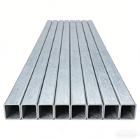 Tube carré en acier galvanisé à chaud pour poteau de clôture, longueur 6 mètres, tube sectionnel creux soudé ERW, support OEM ODM