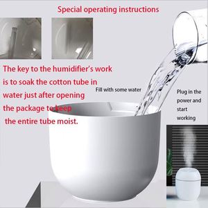 Ultrasonic <b>Mini</b> Portable Humidifier ABS Material Tabletop Nebulizer 220ml USB 7-color LED Light Low Noise Household Car 1 Year - Product Image 2