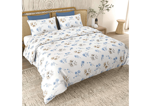 Best Selling Cotton Floral Print Bedding Set Hotel Bed Sheet With <b>Pillow</b> Covers at Low Price - Product Image 3
