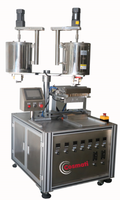 Ligne de production semi-automatique de rouges à lèvres en gros, machine à rouges à lèvres, contrôle PLC, 5-6 moules/min, pour poudre plastique