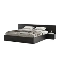 Modern Simple Storage Beds, Tatami Wood Double Bed Frame