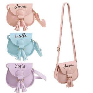 Custom Mini Crossbody Bags <b>Kid</b>, Engraved Name Children <b>Purse</b>, Small Leather Handbag for Girl, Adjustable Strap - Product Image 1