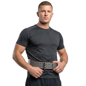 Cinturón de Levantamiento de Pesas de Cuero Vacuno Resistente y de Alta Calidad, Personalizable en Colores, para Entrenamiento Físico y Gimnasio - Product Image 1