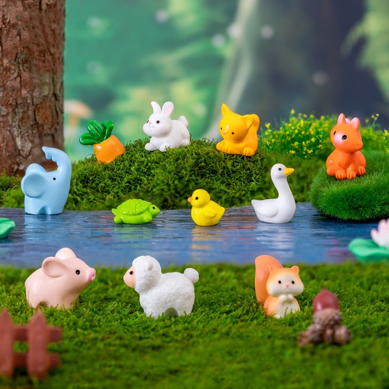 CP011 Cute Cartoon Animals Resin Crafts