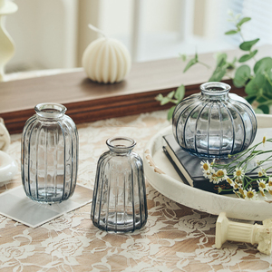 <span class=keywords><strong>Mini</strong></span> vase en verre transparent de couleur nordique, petit récipient à fleurs créatif et simple pour arrangement floral de table - Product Image 1