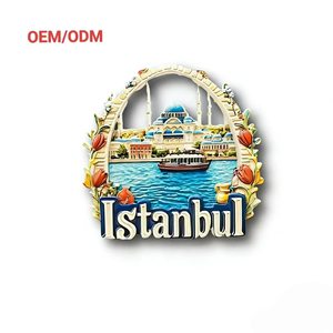 Imán de nevera personalizado con diseño de tulipán de <span class=keywords><strong>Estambul</strong></span>, relieve 3D, recuerdos de viaje de Turquía para la temporada navideña, regalos promocionales de empresa - Product Image 1