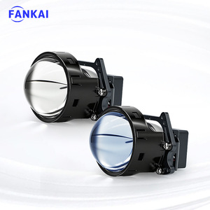 Lentille de projecteur à double faisceau LED FANKAI 3 pouces T5 62W 12V 6000K pour mise à niveau des phares de voiture - Product Image 1