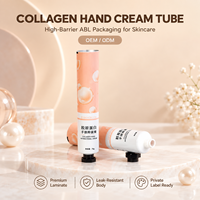 Tube d'emballage personnalisé pour crème pour les mains, en aluminium et plastique laminé, toucher doux, 50 ml, avec bouchon à vis, imprimé UV, contenant cosmétique