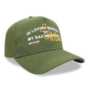 Casquette de baseball verte de luxe avec logo brodé et fermeture en cuir métallique, style tendance, pour softball et golf, directement de l'usine chinoise - Product Image 5