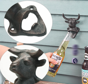 Ouvre-bouteille mural en acier inoxydable avec attrape-éclats magnétique pour la maison, le bar et la cuisine - Product Image 4