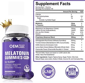 Permen Tidur Bebas Gula Khusus 2/5/10mg Melatonin untuk Tidur Cepat dan Nyenyak, Suplemen Diet Vegan - Product Image 5