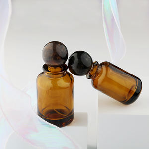 50 мл 100 мл темно-Янтарный стеклянный флакон для духов с круглой деревянной крышкой и коробкой - Product Image 3