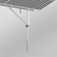 Support de fixation de panneau solaire sur toit en acier, structure à poteau unique, plaques de base GTERGY GT-RL 02, garantie 12 ans, durable 25 ans