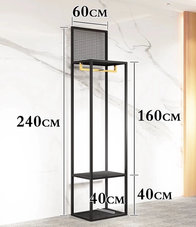 Black+ shiny gold L*W*H 60X40X240CM
