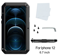Usine En Gros Antichoc Antipoussière Intégré Film De Protection D'écran En Alliage D'aluminium Téléphone Cas Pour iPhone13 Pro Max1211XR7plus