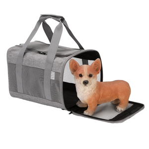 Wholesale Portable Foldable Fleece <b>Dog</b> Cat Travel Carrier Solid Zipper Breathable Pet Stroller 6KG for <b>Carrying</b> Pets - Product Image 1