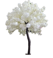 JCF105  Vente chaude Décoration intérieure Fleurs en soie bleu royal et blanc Arbres de cerisier artificiels pour la décoration de mariage