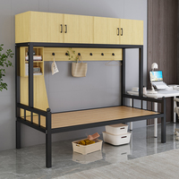 Lit d'étudiant en fer, design moderne et simple, avec fonction de démontage, armoire supérieure et lit inférieur, cadre en fer monocouche