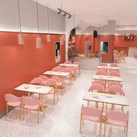 Fabricant de meubles de restaurant contemporains, ensemble de canapés de café avec panneau en bois pour hôtel et restauration rapide
