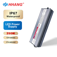 Alimentation à découpage pour éclairage public LED à tension constante 250W, étanche IP67, convertisseur AC/DC pour LED, fabricant pour la personnalisation sur mesure