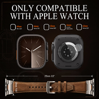Кожаный ремешок для Apple Watch Ultra 3 2 Series 11 10 9, винтажный, с эффектом масляной пропитки, для мужчин