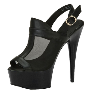 Pole <b>Dance</b> Stripper <b>Heels</b> Platform Boots 15cm Thin Heeled Full Dress Gothic Fetish Summer Open Toe Womens Big Sandals - Product Image 1