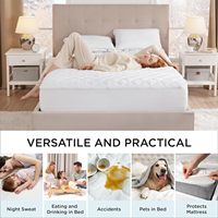 Couvre-lit imperméable en microtissu doux Drap de lit en tissu givré Housse de protection pour matelas