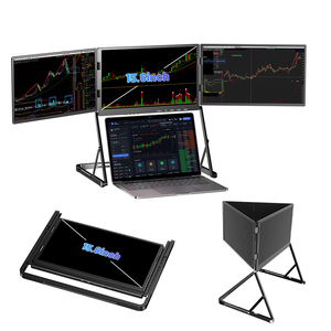 <span class=keywords><strong>Moniteur</strong></span> externe portable pliable en aluminium à triple écran, nouvelle version personnalisée 14 15,6 1080p FHD USB-C, configuration à un seul câble pour ordinateur portable - Product Image 1