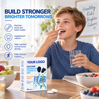 Comprimés de calcium, magnésium, zinc et vitamine D3 en marque privée OEM pour la nutrition des os et des dents, complément alimentaire minéral, vente en gros