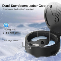 Distributeur de nourriture humide pour chat portable et intelligent, contrôlé par application, avec reconnaissance multi-animaux, caméra 3MP, système de refroidissement et de chauffage, 5 repas pour animaux de compagnie