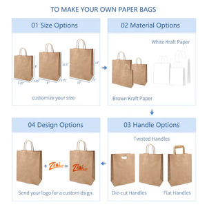 Bolsas de Papel al por Mayor, Bolsas de Papel Kraft de Alta Calidad con Impresión Personalizada, Bolsas de Papel para Ropa con Asas de Fábrica - Product Image 2