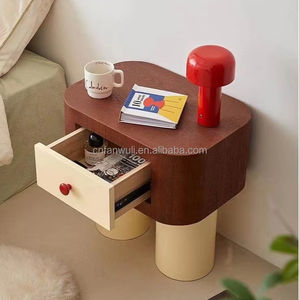 Creativo stile crema in legno bella camera da letto per bambini mobili in legno comodino con cassetto di stoccaggio per uso camera da letto - Product Image 3