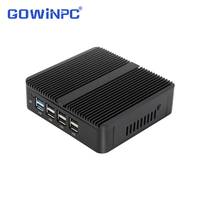 PC en Caja Silencioso Sin Ventilador Intel J1900 J1800 N2840 8 USB 2 COM mSATA para Terminal de Autoservicio y Control de Cajeros Automáticos 12-36V opcional