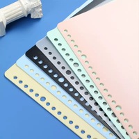 Carpeta de Hojas Sueltas con Anillas Metálicas Dobles, Transparente Mate, de PP, con 26 Orificios, Impresa, Resistente al Agua, para Oficina y Escuela
